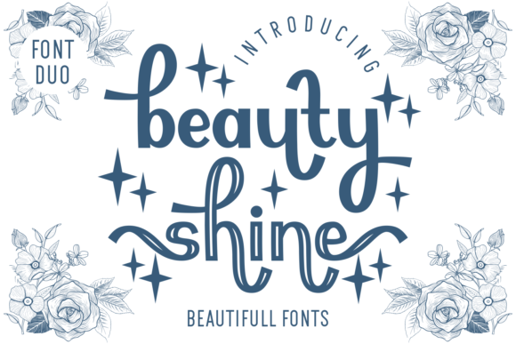 Beauty Shine Font: Elegant Duo Typography for Web Design