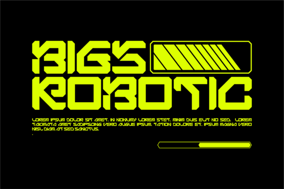 Bigs Robotic Font: Modern Display Type for Makers