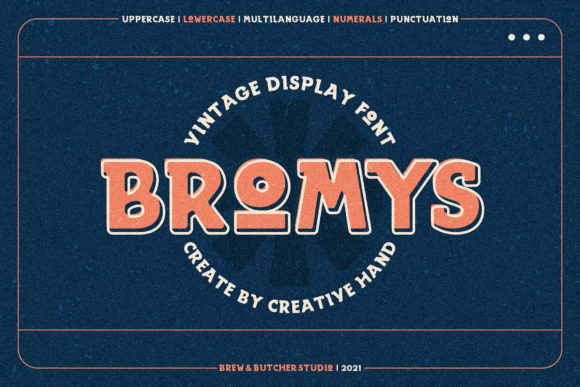 Bromys Font: Bold Vintage Display Type for Makers