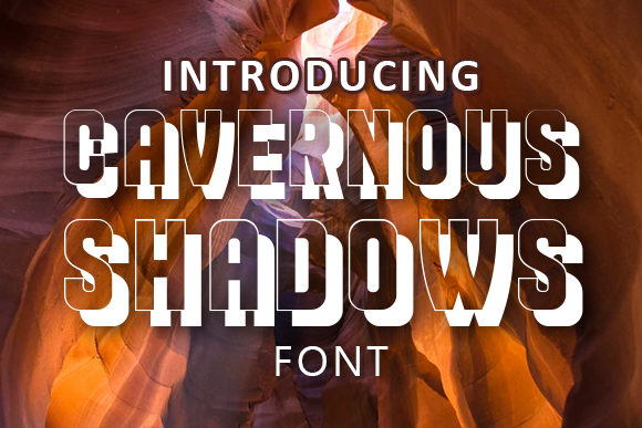 Cavernous Shadows Font: Bold 3D Display Type for Campaigns