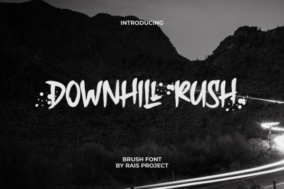 Downhill Rush Font: Testing a Sporty Rough Display Typeface