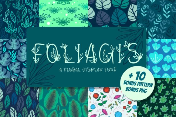 Foliagis Font: Elevating Campaign Visuals with Floral Display Type