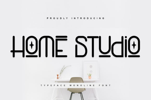 Home Studio Font: Modern Display Type for Crafters