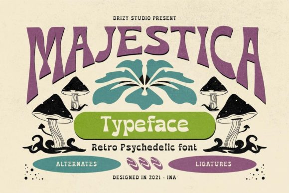 Majestica Font: Retro Display Typography for Editorial Design