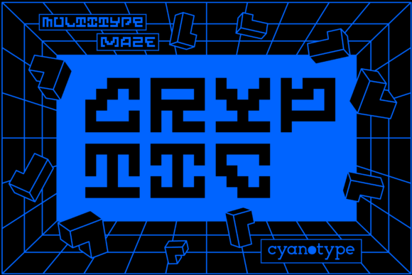 MultiType Maze Cryptic: Pixel Display Font Review