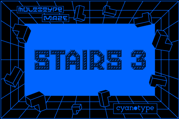 MultiType Maze Stairs 3 Font for Trendy Brand Visuals