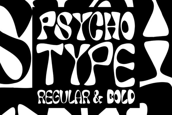 Psychotype Font for Psychedelic Handmade Designs