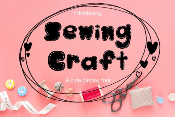 Sewing Craft Font: Minimal Display Type for Campaigns
