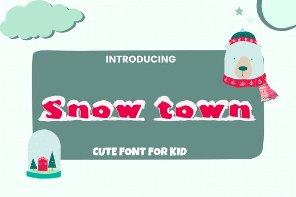 Snow Town Font for Holiday Crafts and Display