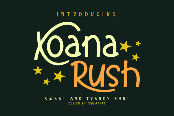 Xoana Rush Font: Hand-Drawn Display Type for Branding